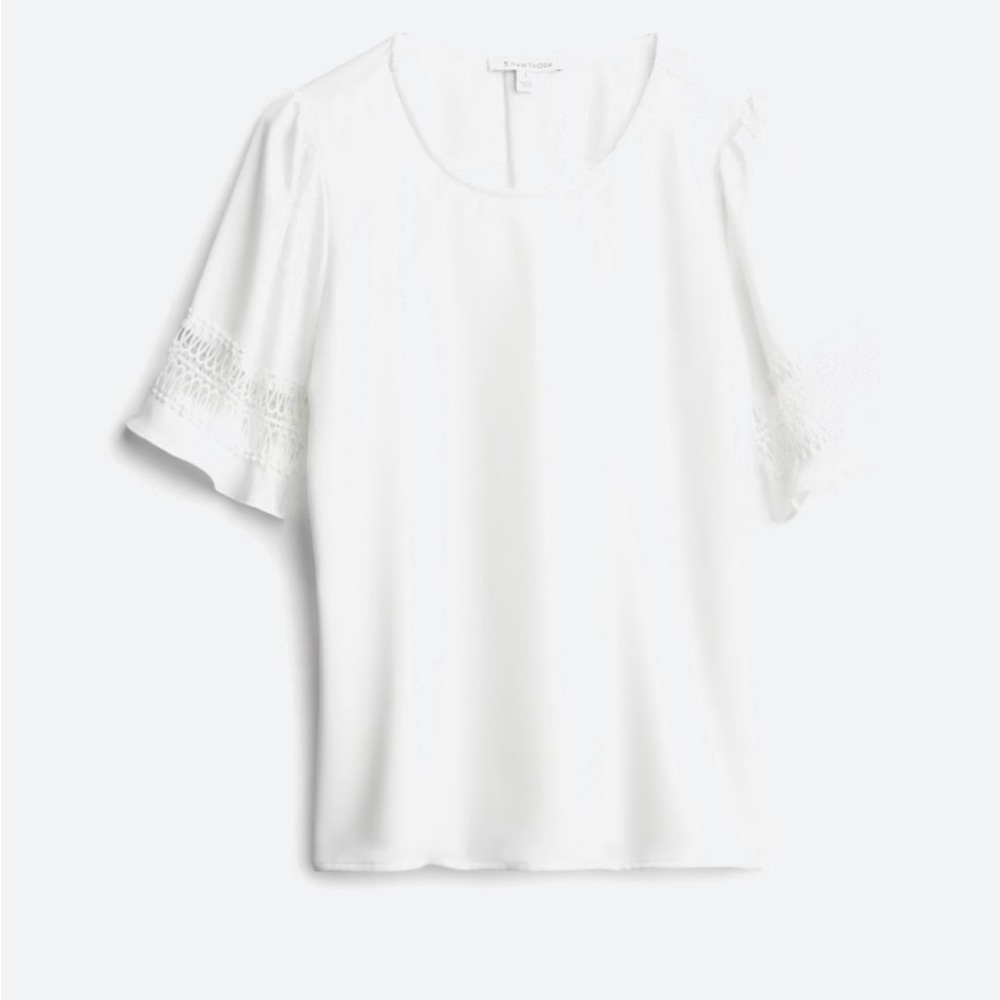 41 Hawthorne Trevi Crochet Detail Blouse